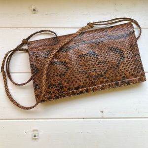 Snakeskin (real) & leather Purse